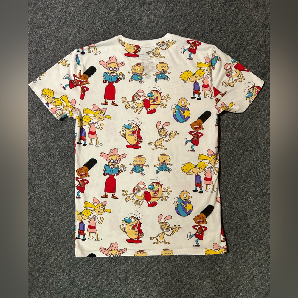 Nickelodeon Rugrats, Hey Arnold, Ren & Stimpy Men's Graphic Print Tee Size S - Picture 2 of 4